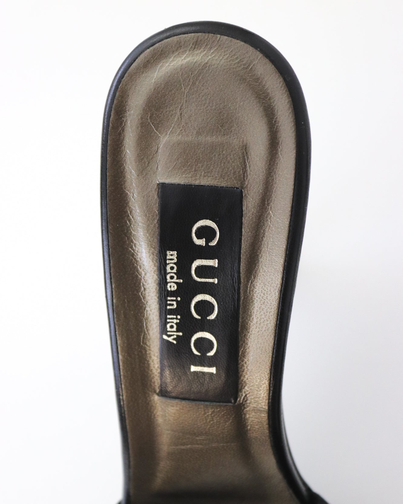 Vintage Gucci Gray GG Monogram Canvas Mule Heels / 37.5 (US 7.5)