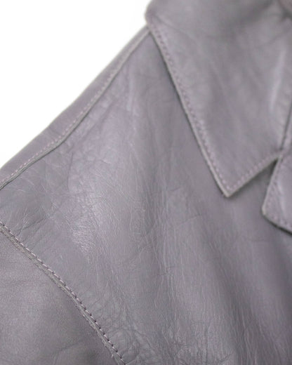 Vintage S/S 2001 Calvin Klein Collection Muted Lilac Leather Jacket / XS-S