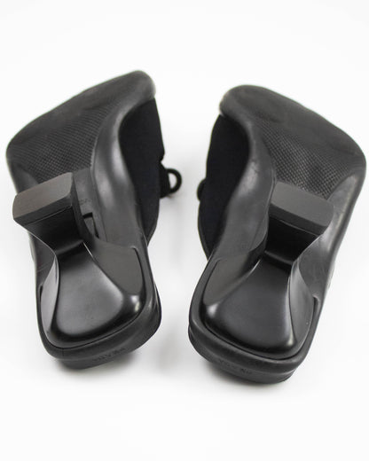 Vintage F/W 1999 Prada Black Nylon Kitten Heel Mules / 36.5 (US 6.5)