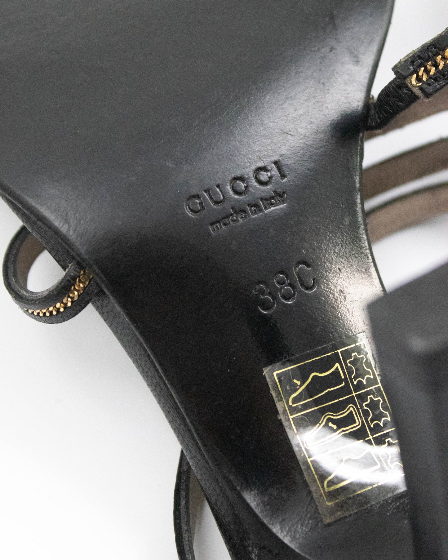 Vintage 1990s Gucci by Tom Ford Metal Chain Mule Heels / 38 (US 8)