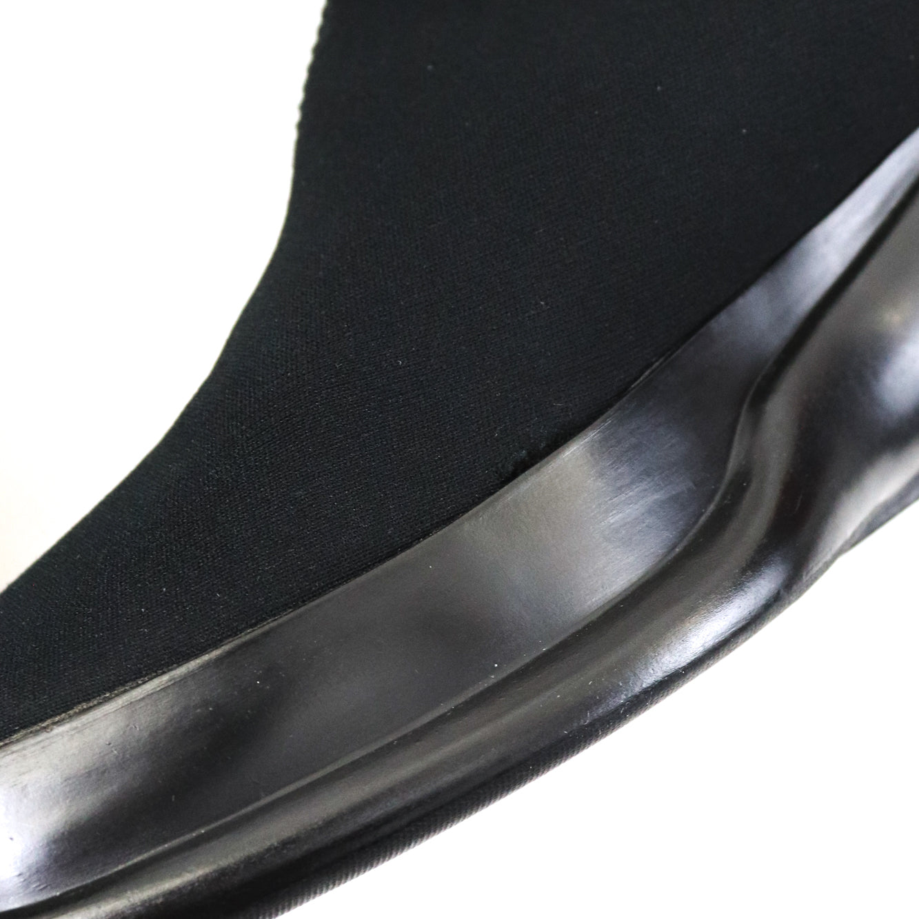 Vintage 1990s Prada Linea Rosa Square Toe Massive Sole Nylon Moto Boots / 37 (US 7)