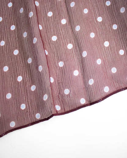 Vintage S/S 2000 Prada Silk Burgundy Polka Dot Print Pleated Skirt / IT 42 (S-M)