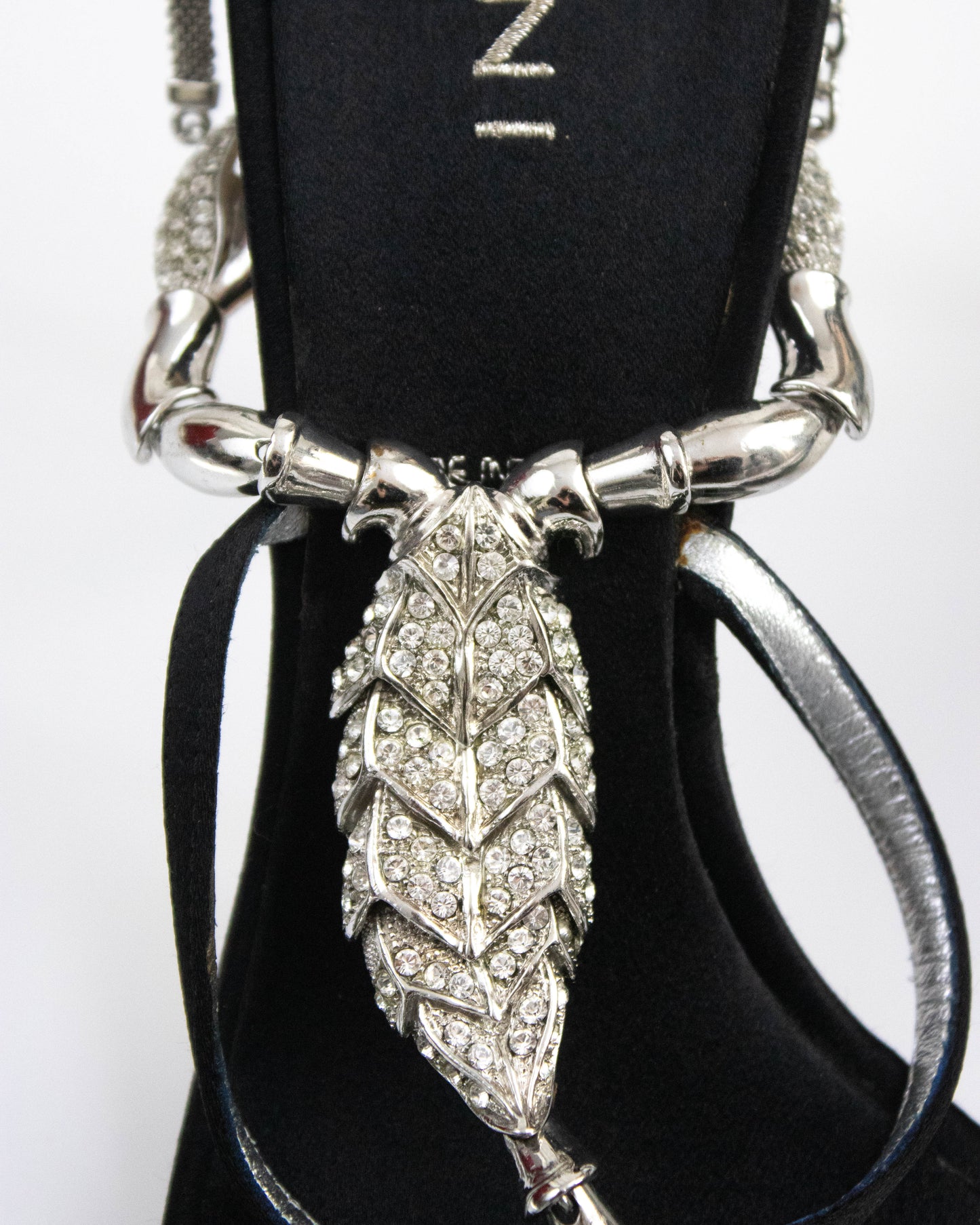 Vintage Vicini Giuseppe Zanotti Black Satin Scorpion Sandals / 41 (US 11)