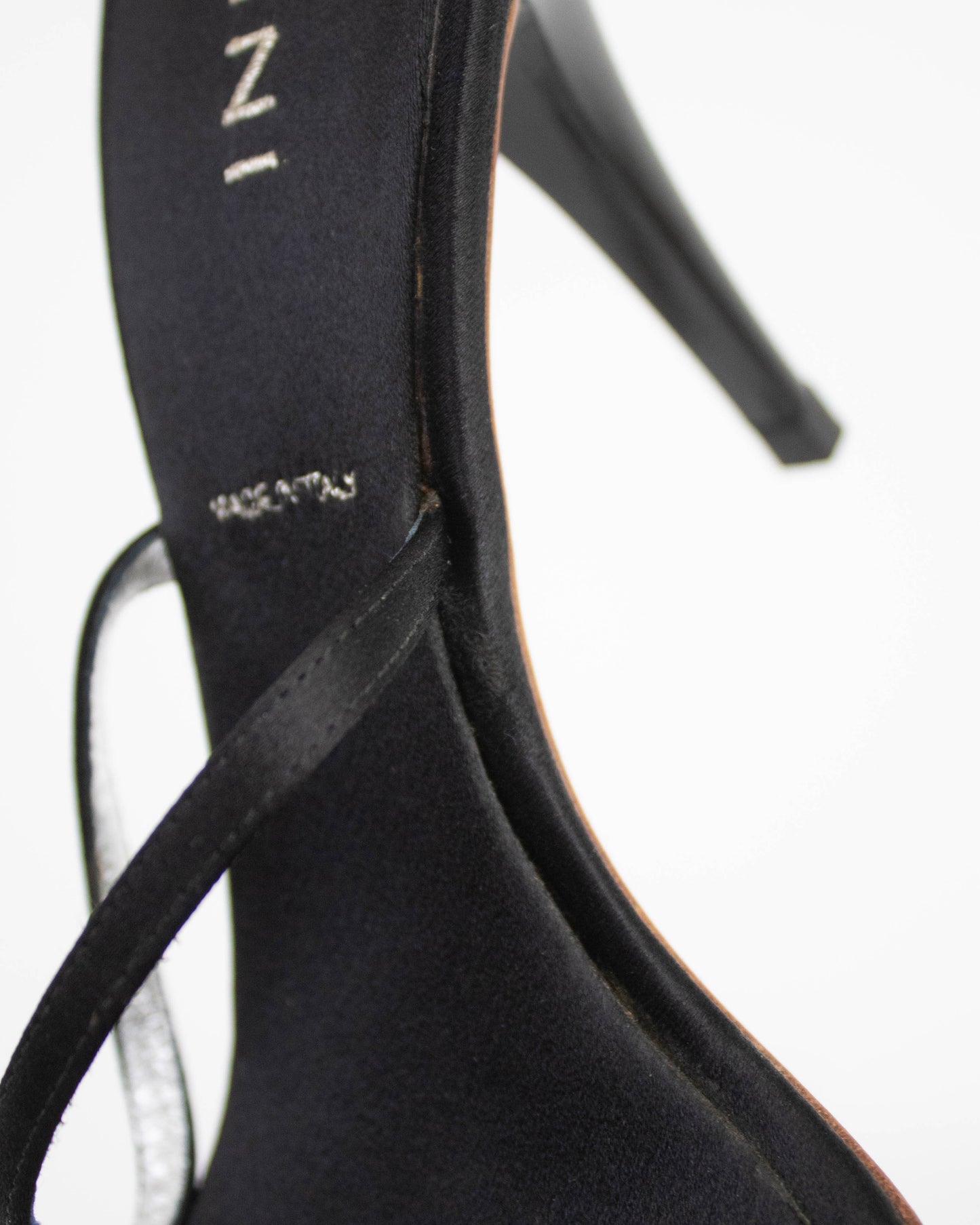 Vintage Vicini Giuseppe Zanotti Black Satin Scorpion Sandals / 41 (US 11)