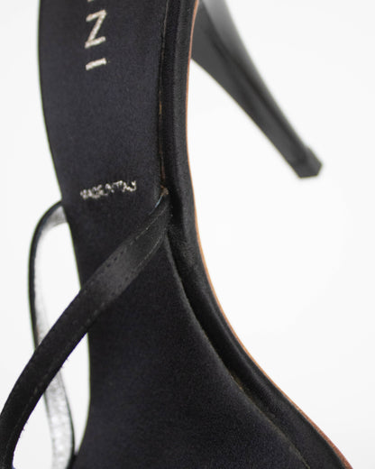 Vintage Vicini Giuseppe Zanotti Black Satin Scorpion Sandals / 41 (US 11)