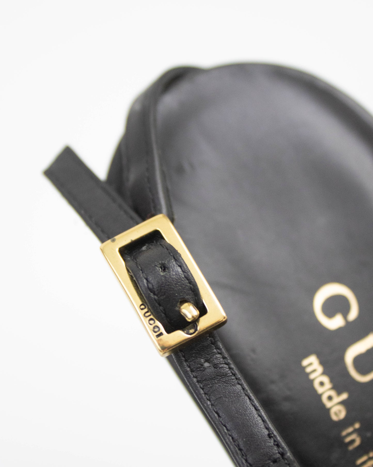 Vintage Gucci Black Braided Leather Sandals / 37.5 (US 7.5)