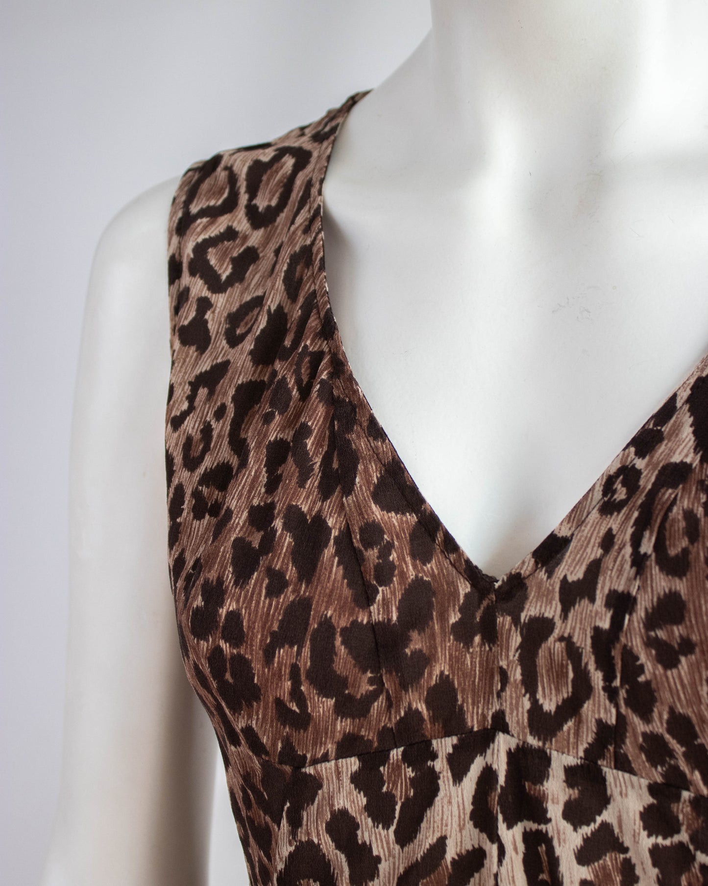 Vintage S/S 1997 Dolce&Gabbana Leopard Print Silk Tank Top / IT 42 (S)
