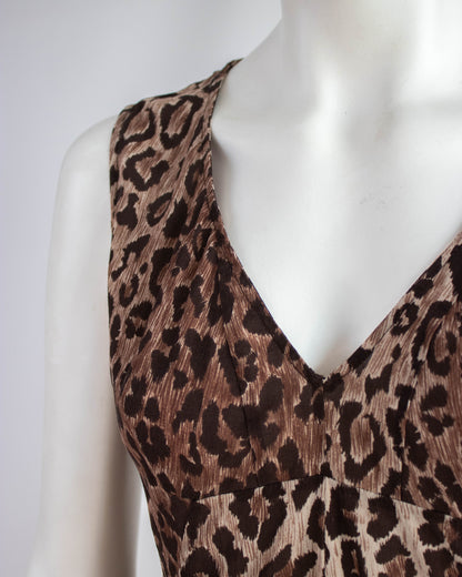 Vintage S/S 1997 Dolce&Gabbana Leopard Print Silk Tank Top / IT 42 (S)