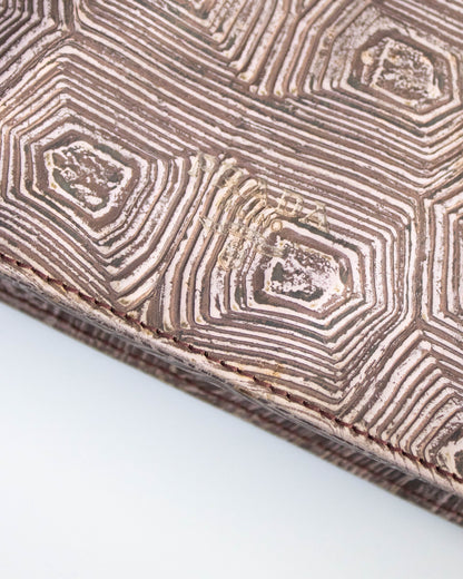 Vintage F/W 1996 Prada Tartaruga Lilac Embossed Leather Mini Bag