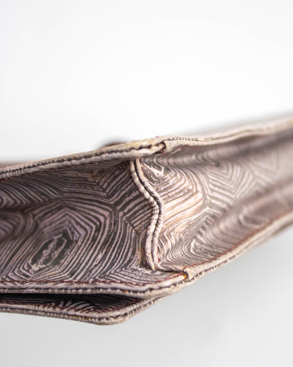 Vintage F/W 1996 Prada Tartaruga Lilac Embossed Leather Mini Bag