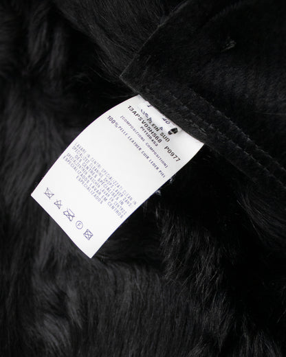 Vintage Plein Sud Black Leather Shearling Jacket / IT 40 (XS)
