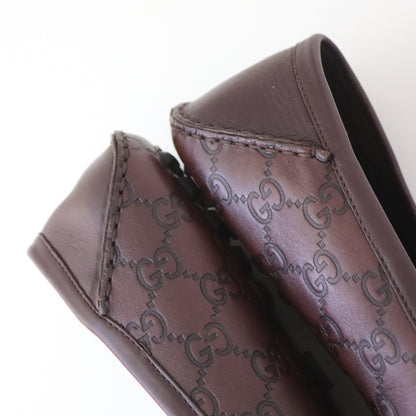 Vintage Gucci Guccissima Monogram Leather Loafers Moccasin Bamboo Horsebit Detail  / 40 (US 10)