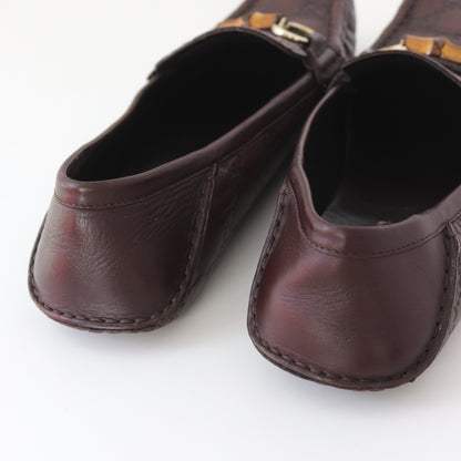 Vintage Gucci Guccissima Monogram Leather Loafers Moccasin Bamboo Horsebit Detail  / 40 (US 10)