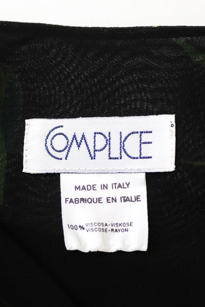 Vintage S/S 1992 Complice by Dolce&Gabbana Coins Embellished Floral Print Wrap Top / IT 42 (S)