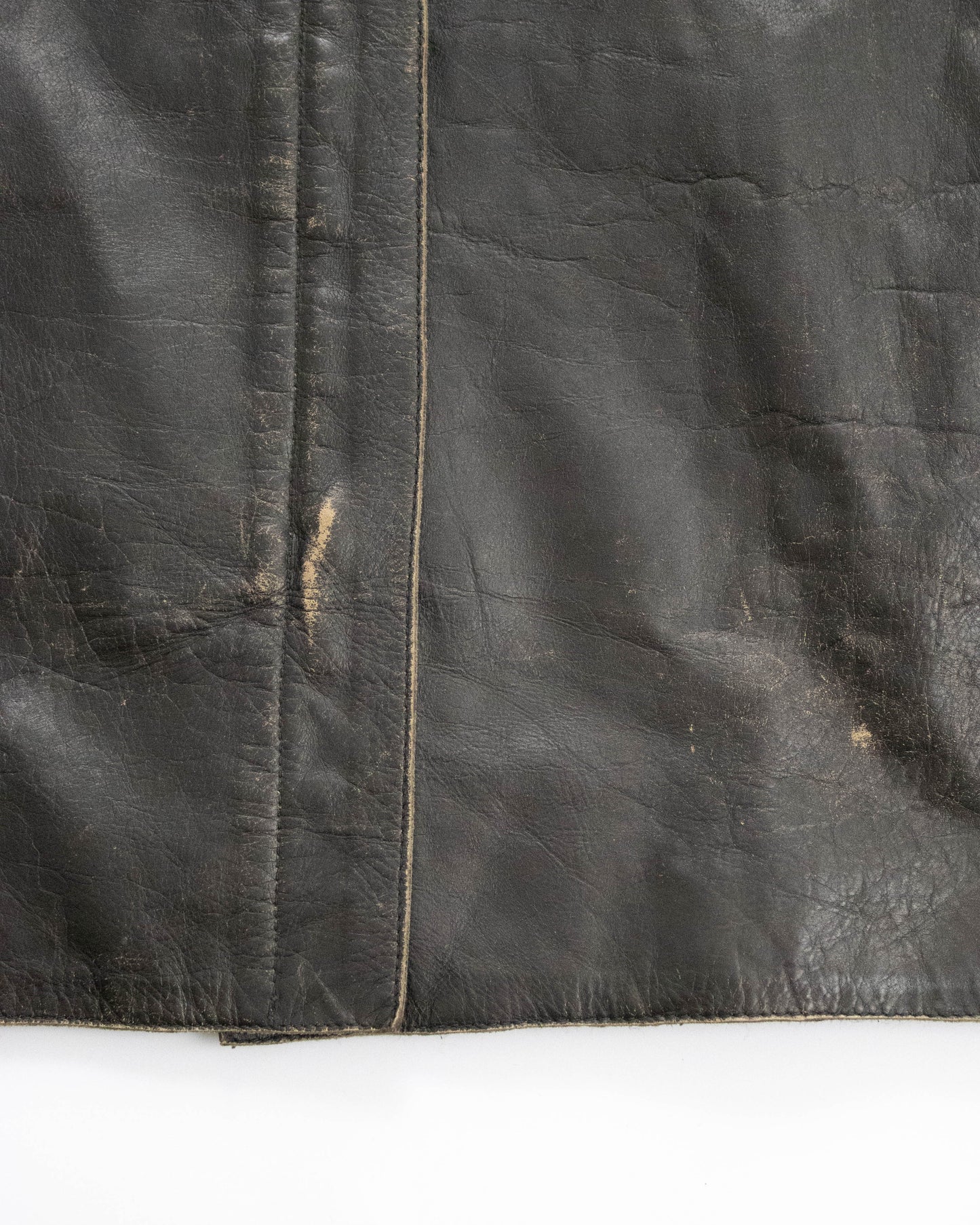 Vintage F/W 2000 Calvin Klein Collection Brown Leather Runway Jacket / S