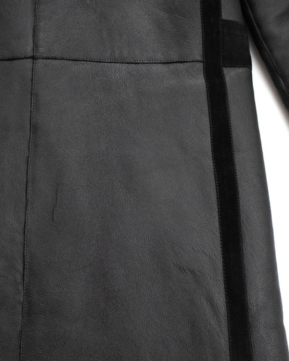 Vintage F/W 2002 Calvin Klein Collection Runway Black Shearling Coat / S
