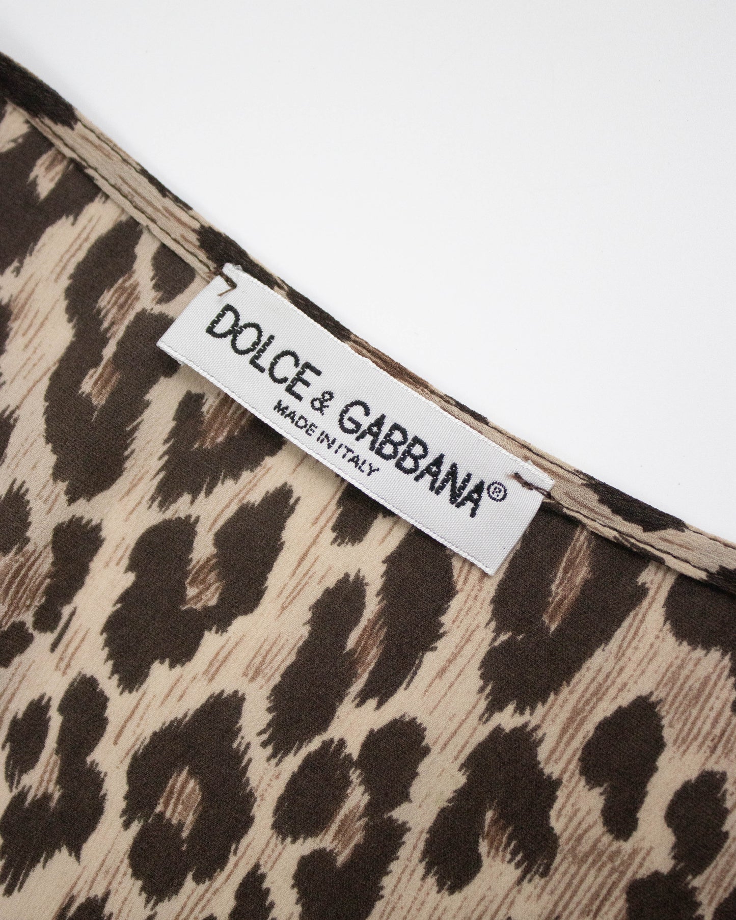 Vintage S/S 1997 Dolce&Gabbana Leopard Print Silk Tank Top / IT 42 (S)
