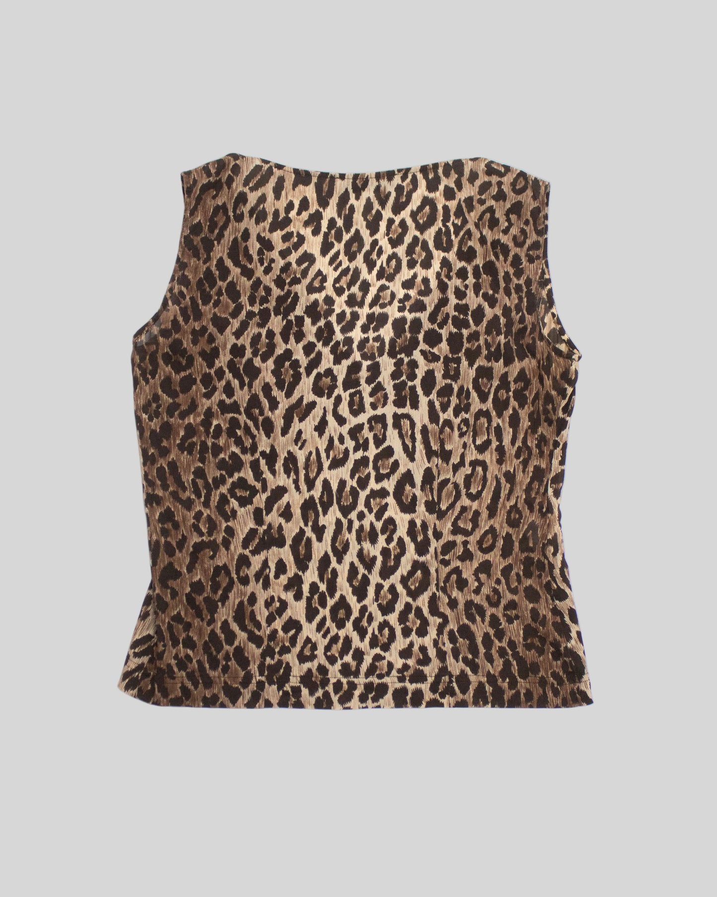 Vintage S/S 1997 Dolce&Gabbana Leopard Print Silk Tank Top / IT 42 (S)
