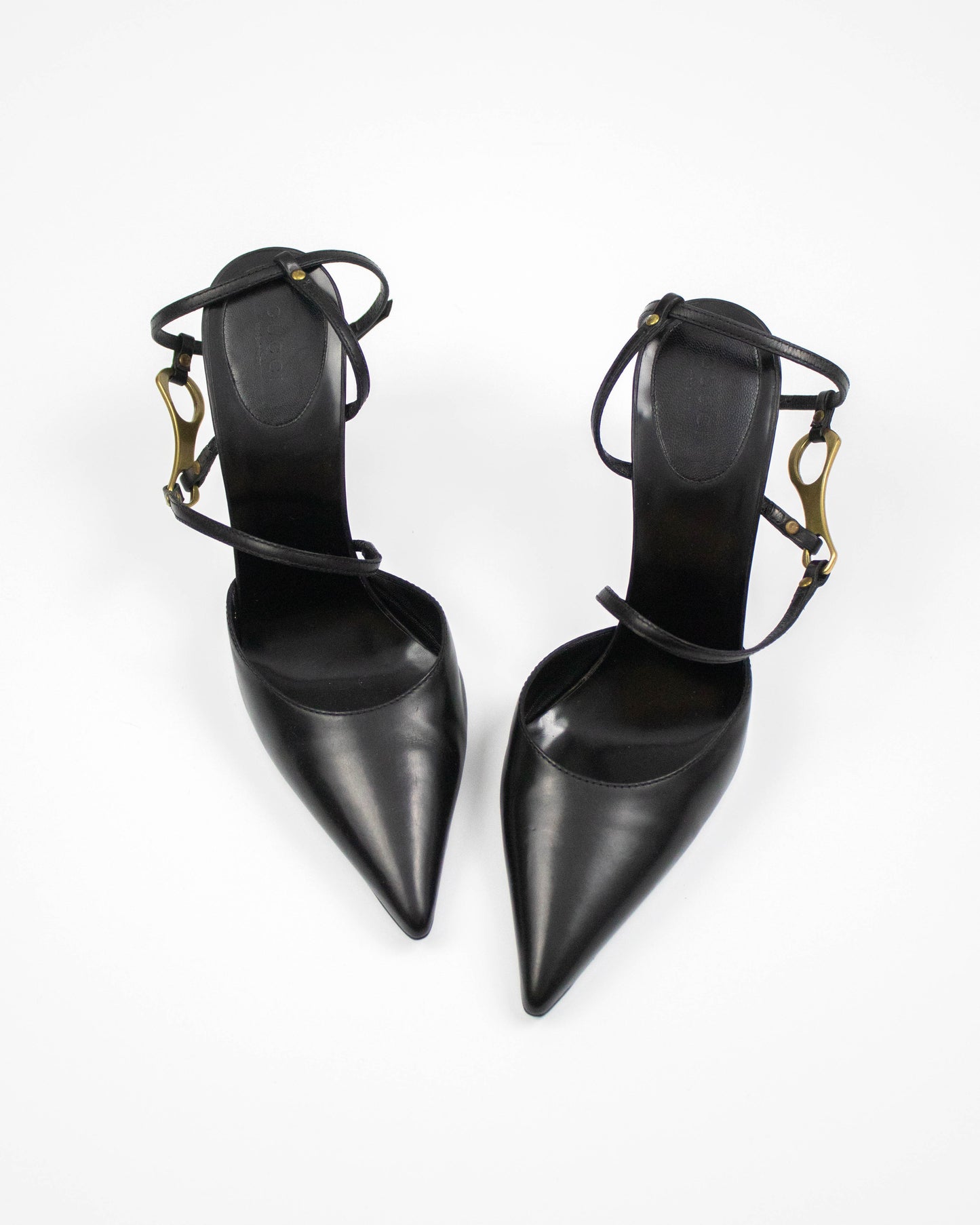 Vintage Gucci by Tom Ford Black Leather Horsebit Detail Pumps / 40 (US 10)