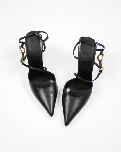 Vintage Gucci by Tom Ford Black Leather Horsebit Detail Pumps / 40 (US 10)