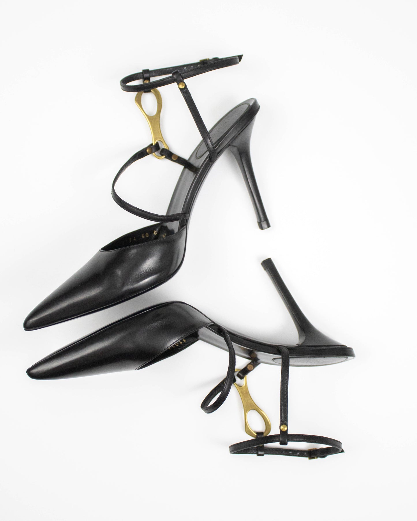 Vintage Gucci by Tom Ford Black Leather Horsebit Detail Pumps / 40 (US 10)