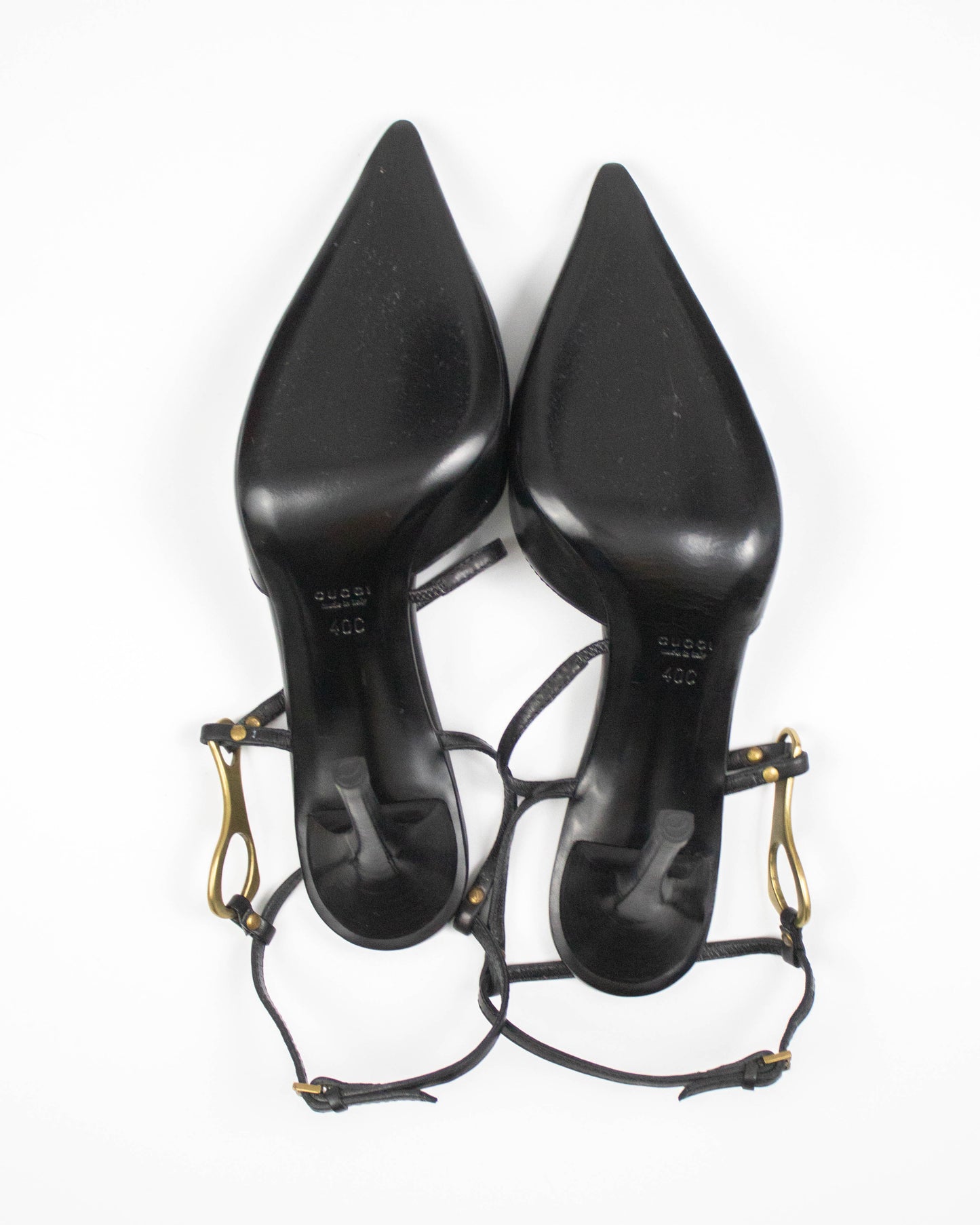 Vintage Gucci by Tom Ford Black Leather Horsebit Detail Pumps / 40 (US 10)