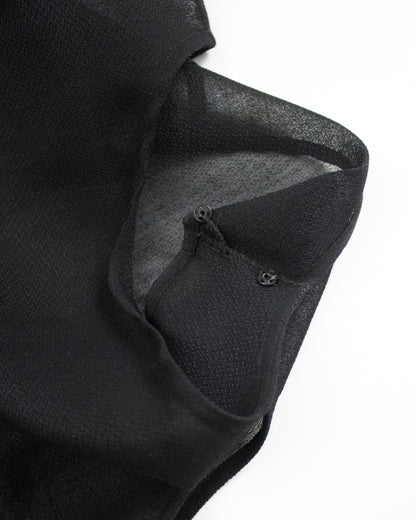 Vintage S/S 1997 Calvin Klein Collection Sheer Black Wool Nylon Dress + Slip / 4 (XS)