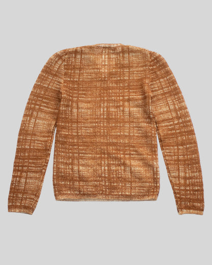 Vintage S/S 1996 Prada 'Ugly Chic' Tweed Print Wool Mohair Sweater / IT 40 (XS-S)