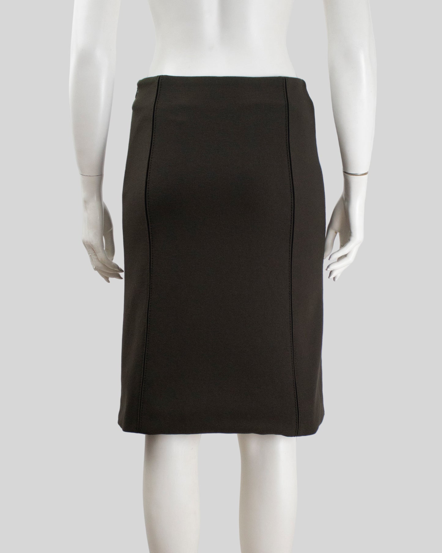 Vintage F/W 1996 Prada Brown Nylon Pencil Skirt / IT 40 (XS-S)