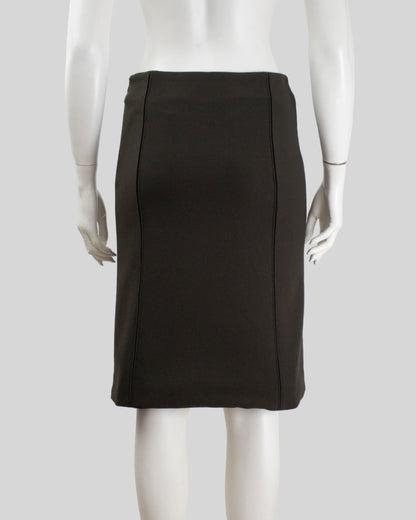 Vintage F/W 1996 Prada Brown Nylon Pencil Skirt / IT 40 (XS-S)
