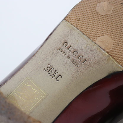 Vintage F/W 1995 Gucci by Tom Ford Red Patent Leather Horsebit Block Heel Pumps / 36.5 (US 6.5)