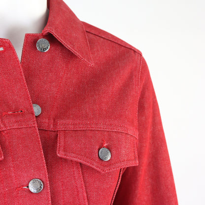 Vintage 1999 Gucci by Tom Ford Red Denim Jacket / IT 38 (XS)