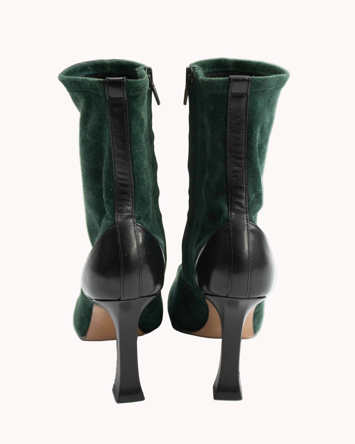 Celine by Phoebe Philo F/W 2018 Green Suede Madame Flare Boots / 36 (37)