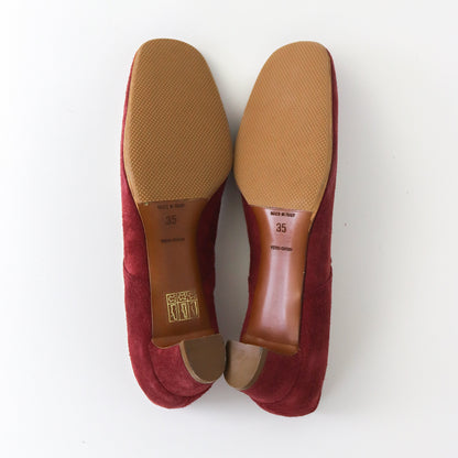 Vintage S/S 2005 Miu Miu Prada Red Suede Mary Jane Heels / 35 (36)