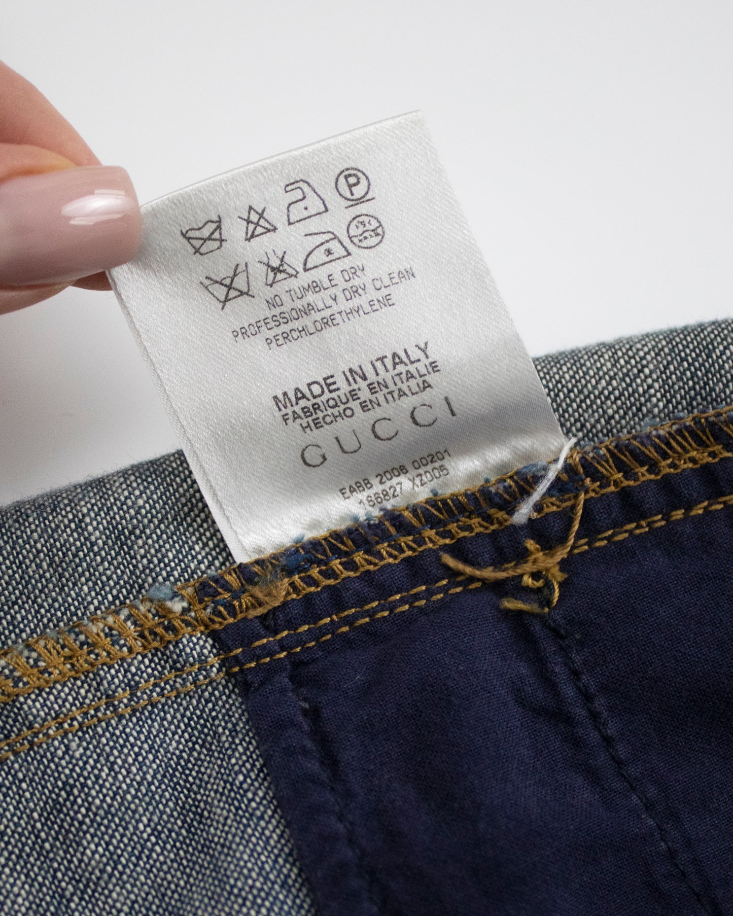 Vintage Gucci 2006 Interlocking G Monogram Denim Mini Skirt / IT 42 (S-M)