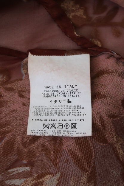 Vintage Gianfranco Ferre Viscose Silk Sheer Floral Print Blouse / L