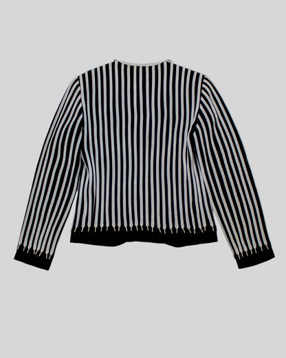 Vintage Moschino Cheap&Chic Shoelaces Striped Blazer / IT 40 (XS-S)