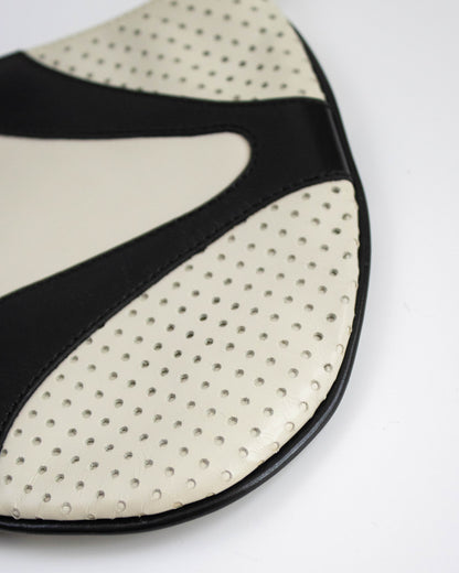 Vintage S/S 2000 Prada Vitello Drive Perforated Leather Shoulder Bag / As seen in Sex and the City