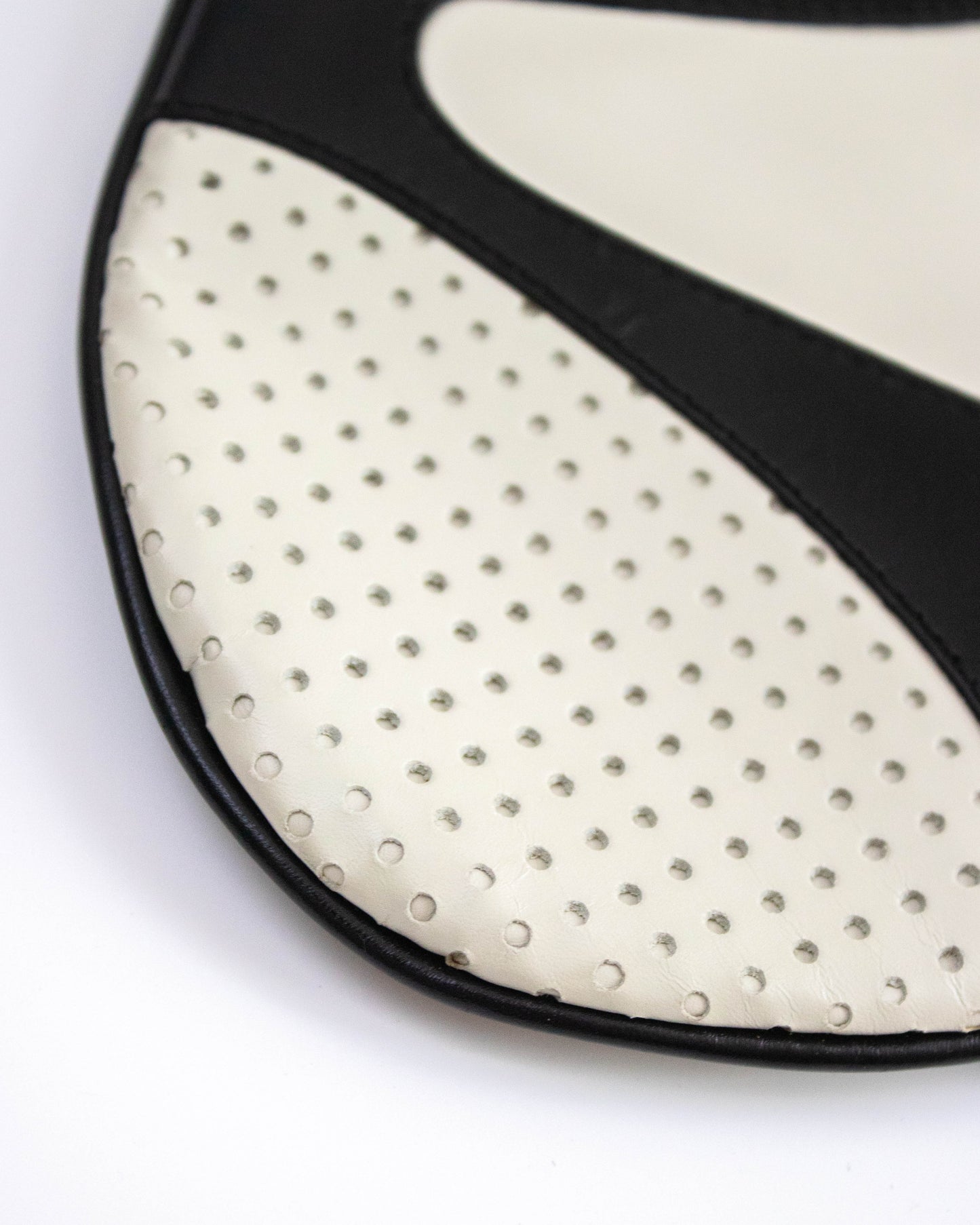 Vintage S/S 2000 Prada Vitello Drive Perforated Leather Shoulder Bag / As seen in Sex and the City