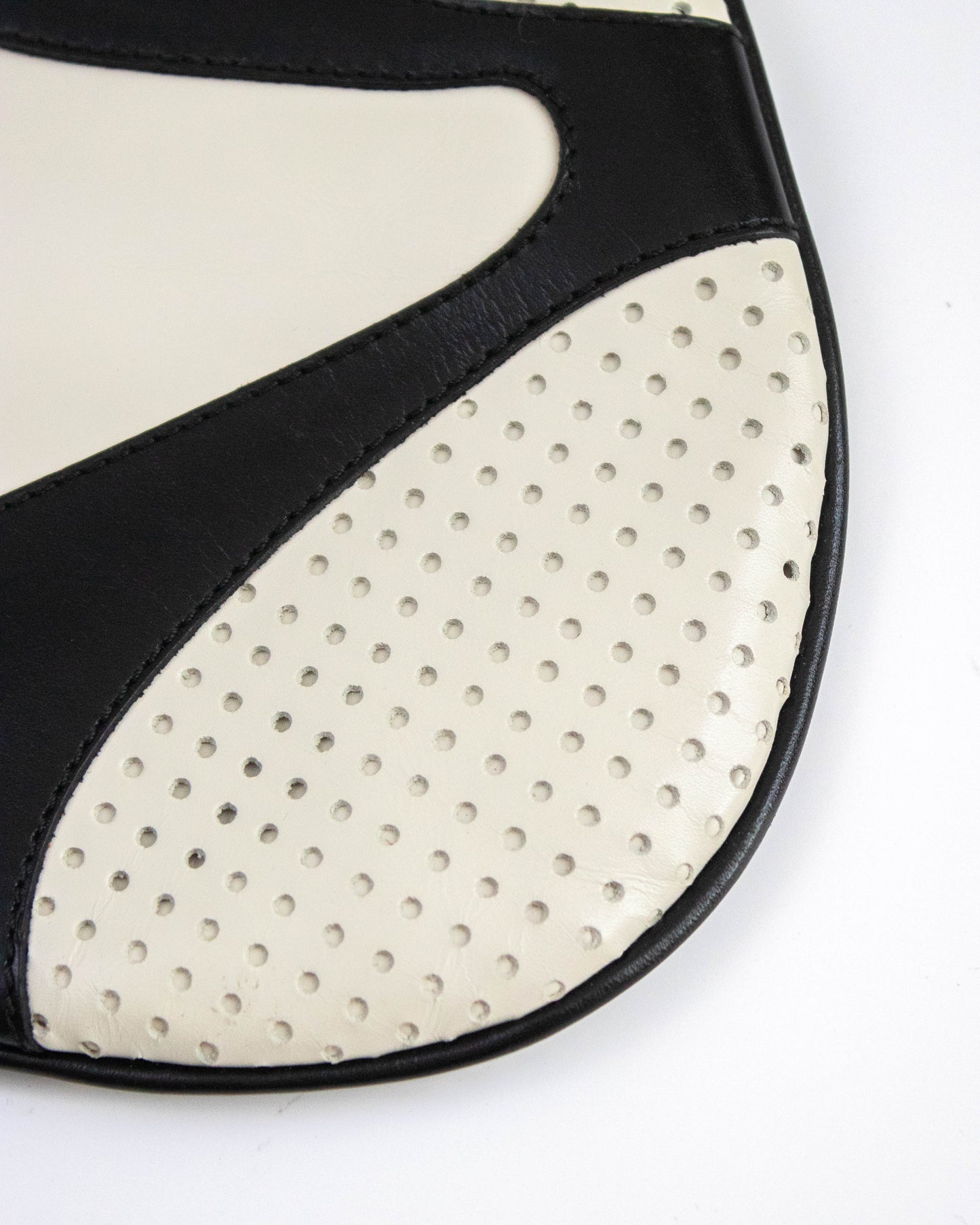 Vintage S/S 2000 Prada Vitello Drive Perforated Leather Shoulder Bag / As seen in Sex and the City