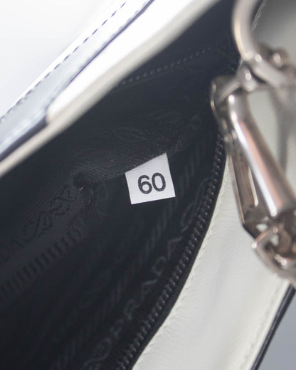 Vintage S/S 2000 Prada Vitello Drive Perforated Leather Shoulder Bag / As seen in Sex and the City