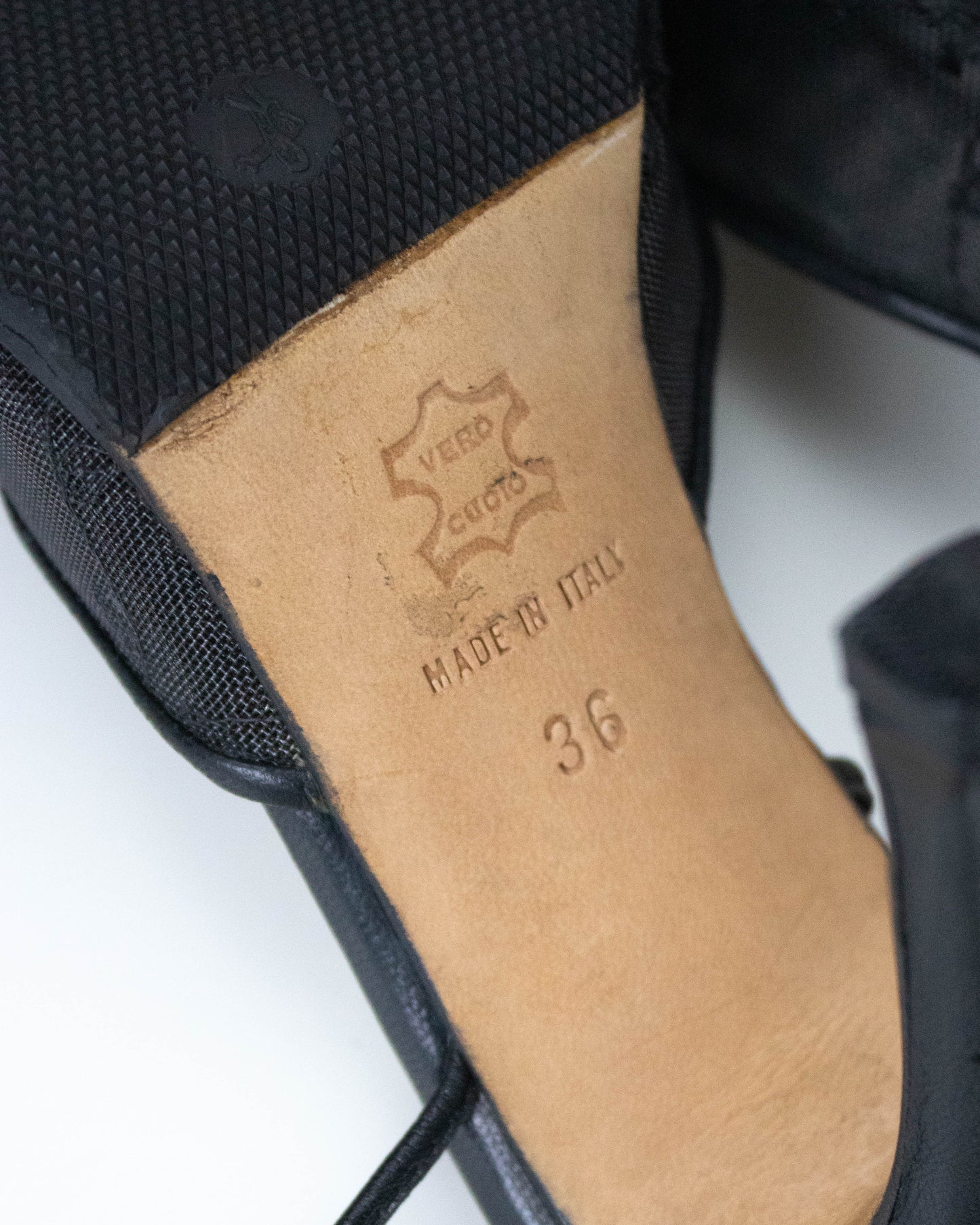 Vintage Manolo Blahnik Sheer Floral Embroidered Mule Ankle Wrap Heels / 36 (US 6)