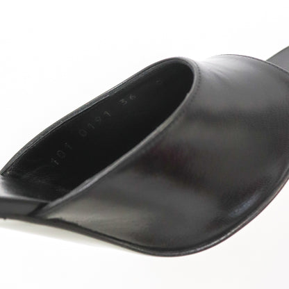 S/S 1998 Gucci by Tom Ford Black Leather Mules Minimalist Heels / 36 (US 6)
