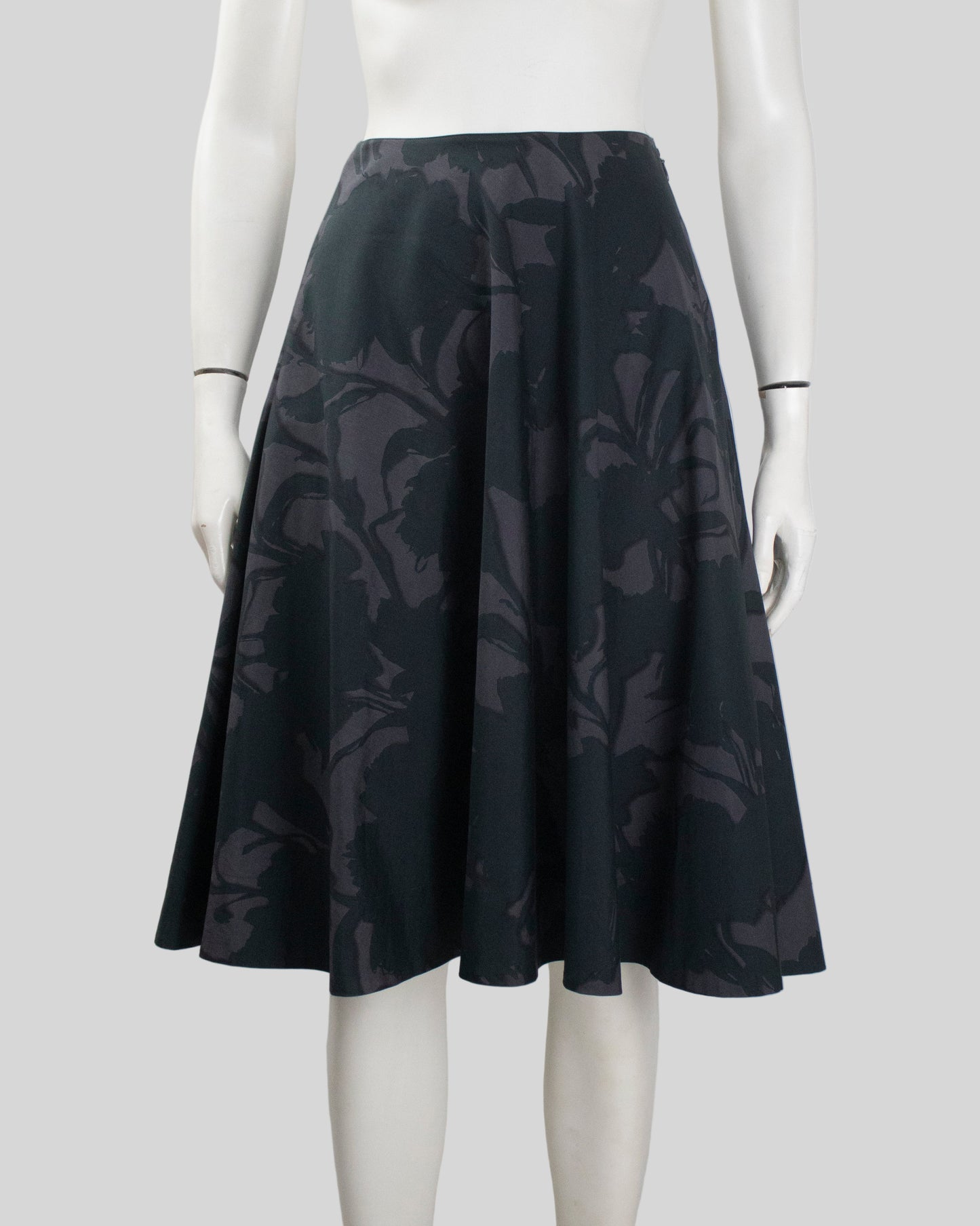 Vintage S/S 2001 Prada Floral Print Circle Midi Skirt / XS