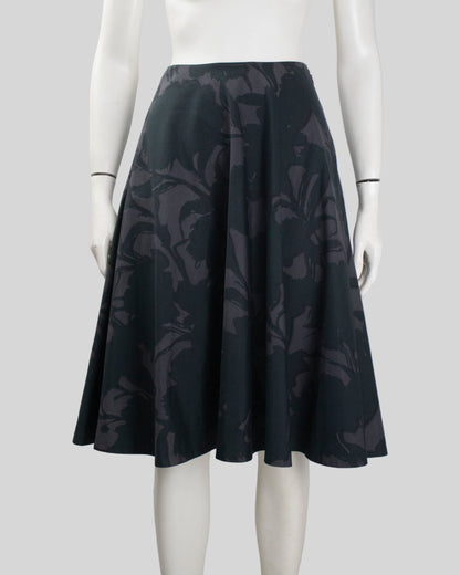 Vintage S/S 2001 Prada Floral Print Circle Midi Skirt / XS