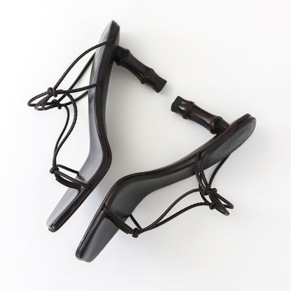 Vintage S/S 2002 Gucci by Tom Ford Brown Bamboo Heel Mules / 36 (US 6)