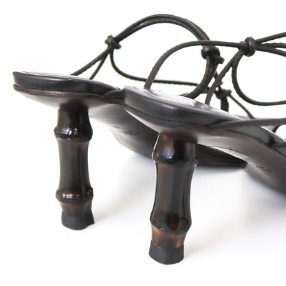 Vintage S/S 2002 Gucci by Tom Ford Brown Bamboo Heel Mules / 36 (US 6)