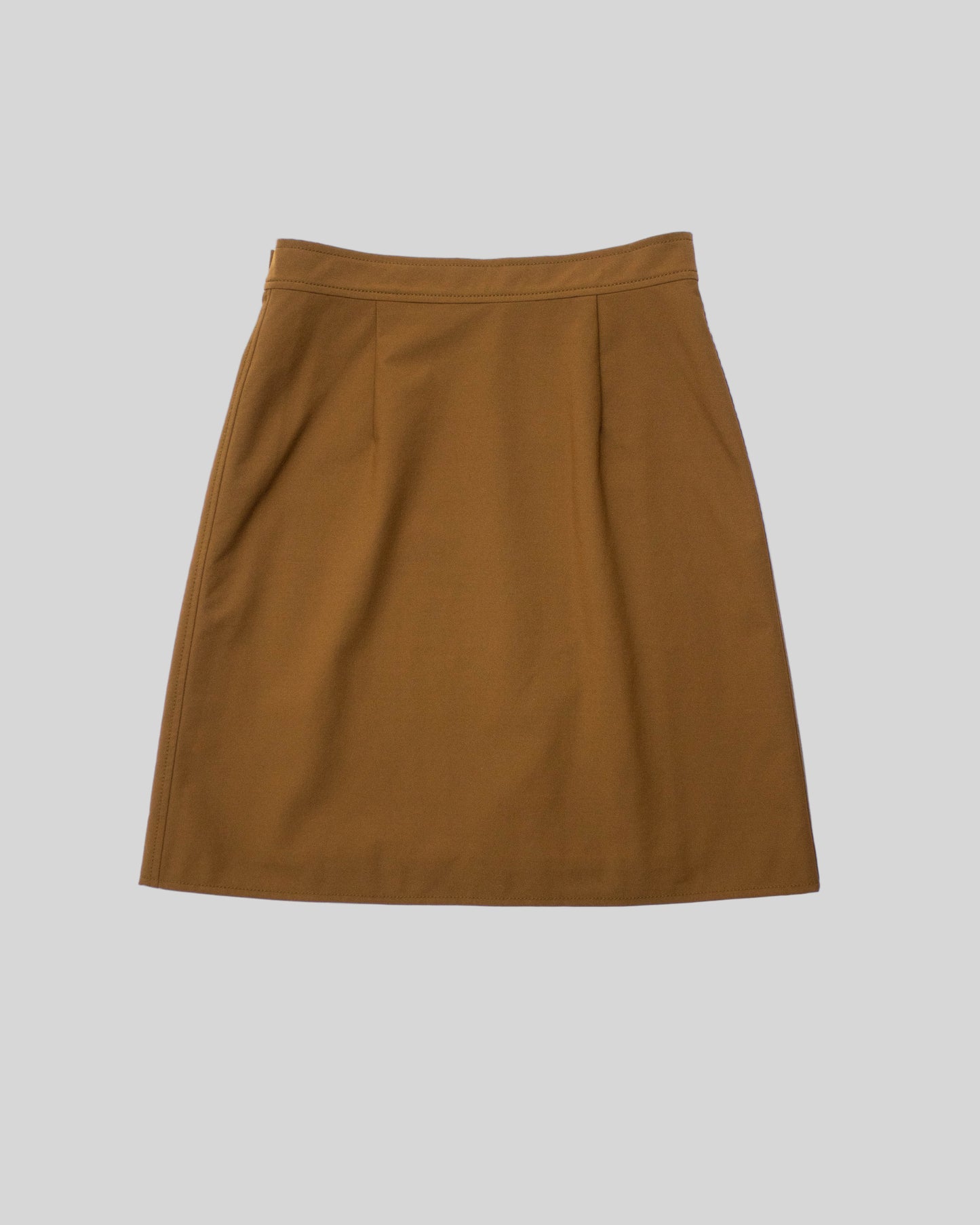 Vintage S/S 1996 Prada 'Ugly Chic' Runway Tan Brown Wrap Skirt / IT 42 (S)