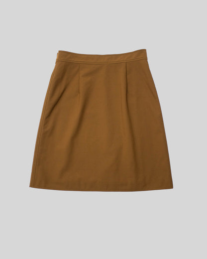 Vintage S/S 1996 Prada 'Ugly Chic' Runway Tan Brown Wrap Skirt / IT 42 (S)