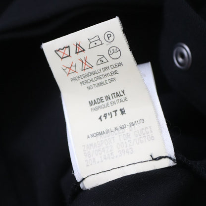 Vintage F/W 1998 Gucci by Tom Ford Black Wool Midi Shirt Dress / IT 42 (S)